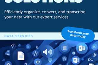 organize data, convert, transcribe, PPT