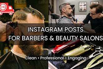 design professional instagram posts for barbers and beauty salons