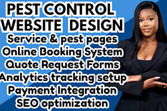 design pest control website exterminator website pest removal site wildlife site