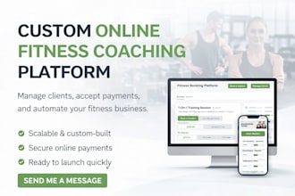 build an online fitness coaching platform with booking and payments
