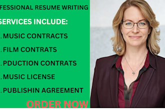 be your music industry lawyer and provide music agreements and contracts
