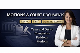 draft demand letters, cease and desist, and legal notices