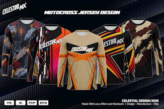 design professional motocross jersey and mx gear for sublimation