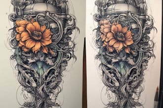 create powerful sigilism and tribal design for tattoo art
