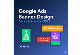 design high converting google ads banners, static or animated HTML5