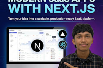 develop saas web application using next js fullstack