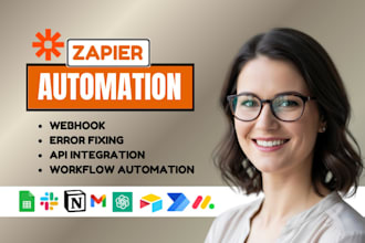 setup or fix zapier zap integration and zapier automation workflow