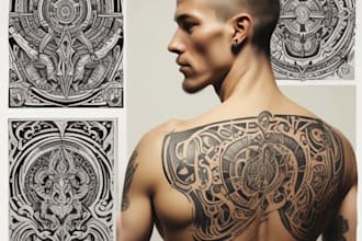 create your custom tribal polynesian tattoo sleeve
