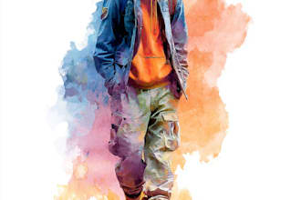 hand drawn artistic watercolor art