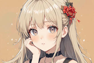 draw anime, fanart portrait illustration