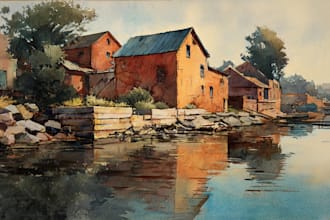 traditional art comissions with watercolors