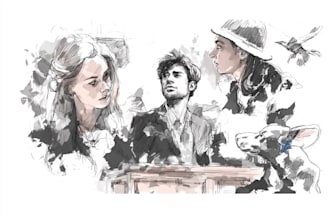 draw authentic sketch of people, animal or any object
