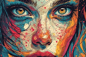 draw vector pop art illustration for you