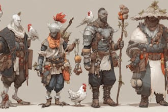 fantasy character art and unique fantasy character