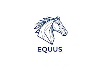 design a powerful and modern horse mascot logo
