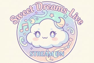do unique vtuber logo for twitch streamer