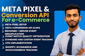 set up meta pixel capi, ga4 server side tracking for ecommerce via GTM