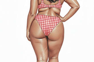 create an illustration of a pin up girl model pinup