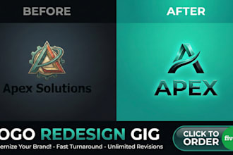 do professional redesign or revamp logo