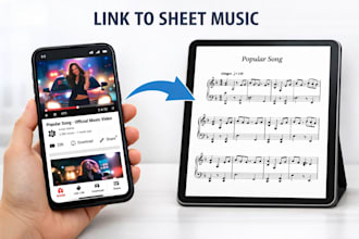 create accurate piano sheet music from your song or audio