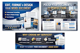 format, edit and design word document fast