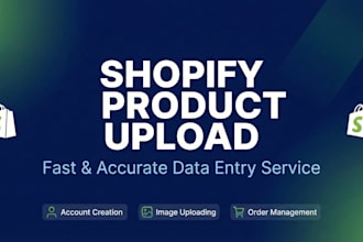 do manual product listing and bulk data entry for your shopify store