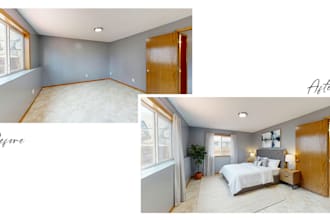 do realistic virtual staging and real estate photo editing