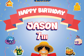 design your banner for birthday or event party