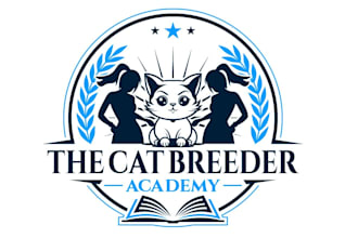 design beautiful cat breeder logo within