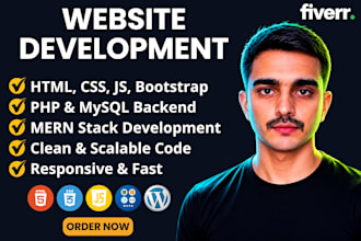 do custom website development as a full stack frontend and backend developer