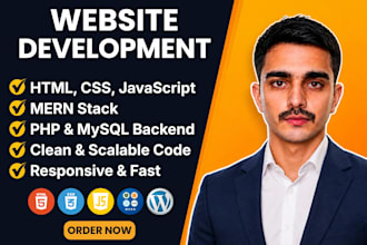 do custom website development as a full stack frontend and backend developer
