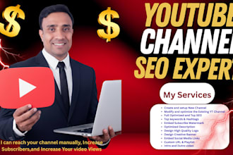 be your youtube channel manager and SEO as a channel manager expert