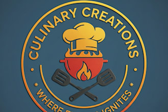 design a creative and professional cooking logo for your brand