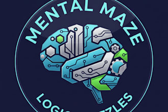 design a smart and creative logic game logo