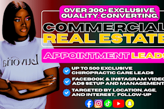 300 exclusive real estate leads, commercial real estate leads, video, meta ads