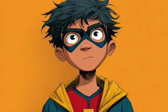 create superhero cartoon character for you