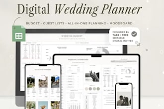 design wedding budget planner spreadsheet automated custom google excel sheet