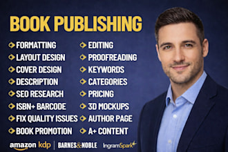 publish ebook paperback and hardcover on amazon KDP and 10 platforms