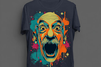 make an funny t shirt design for clothing