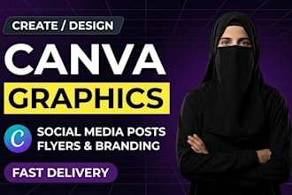design stunning canva graphics, posts, flyers and branding