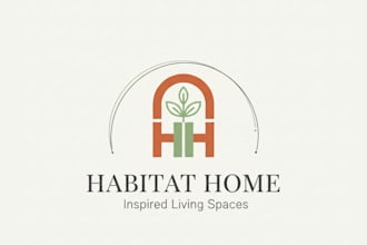 design a modern and elegant interior design logo for your brand
