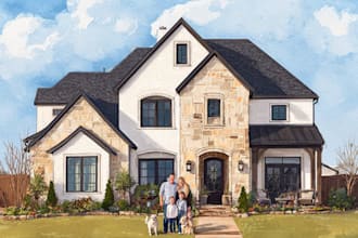 draw a custom portrait of your home from a photo