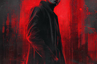 make a horror style illustration, artwork, cover