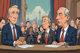 do digital political cartoon for political cartoon