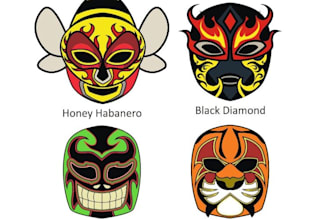 do unique african mask mascot vintage logo for you
