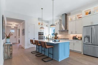 photorealistic 3d interior rendering  modern kitchens,home offices, dining room