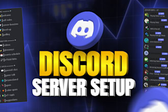 setup gaming  discord server ,crypto discord, nft discord, fivem discord server