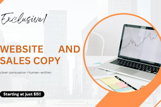write persuasive website copy and sales copy that converts