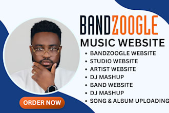 build a bandzoogle music website and create dj mashups