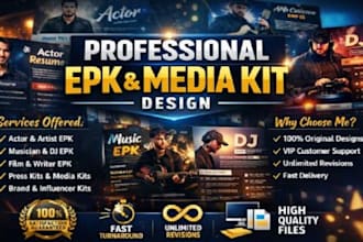 design epk media kit press kit speaker kit one sheet